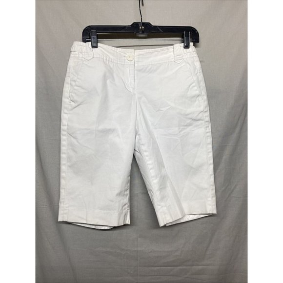 Ann Taylor Pants - Ann Taylor Loft Women Shorts pant Bottom 4 Classic Bermuda White Adjustable Band